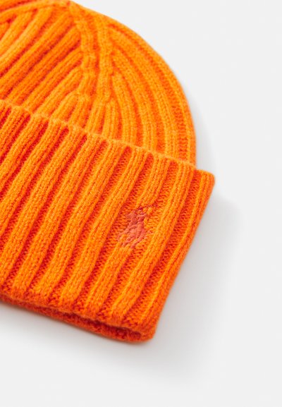 Polo Ralph Lauren WOOL RIB-KNIT WATCH CAP - Gorro - flannel orange