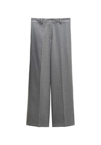 WIDE LEG CATSBY STRIPE - Trousers - good grey