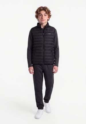 Jack & Jones Junior JJELVIS LIGHT BODYWARMER COLLAR - Smanicato - black