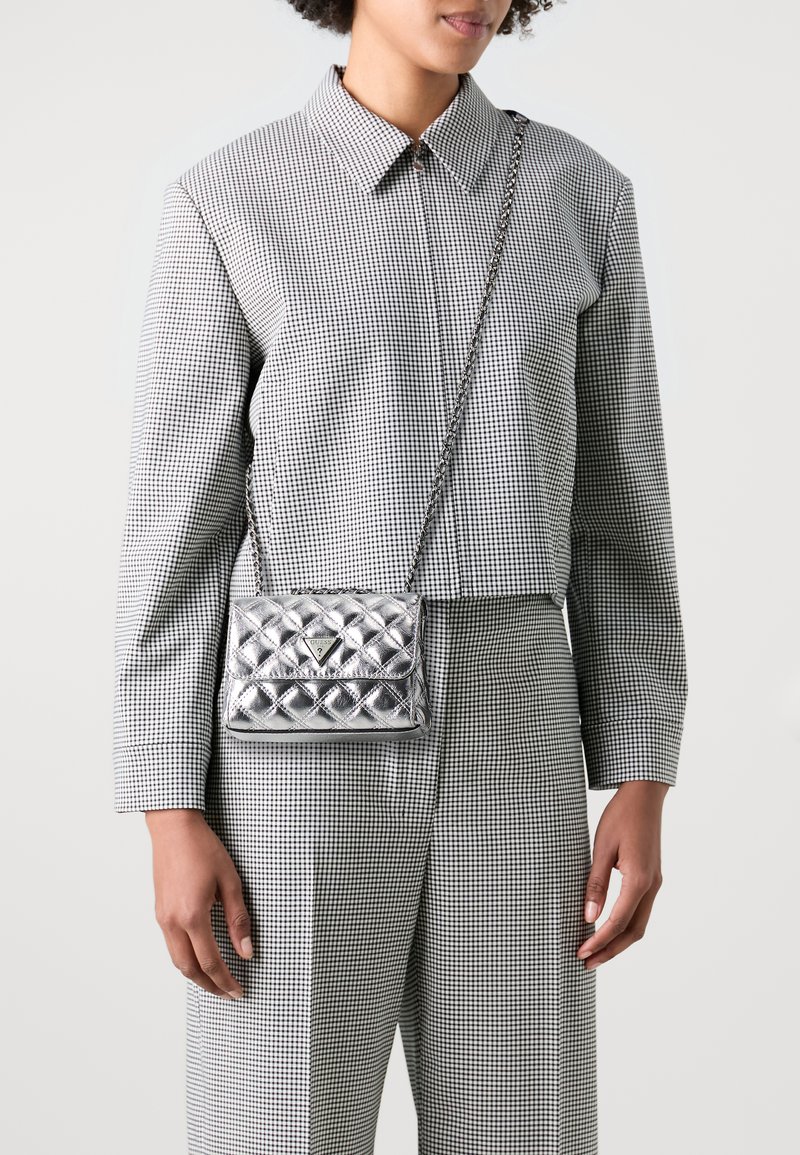 Guess GIULLY MINI - Rankinė per petį - silver-coloured
