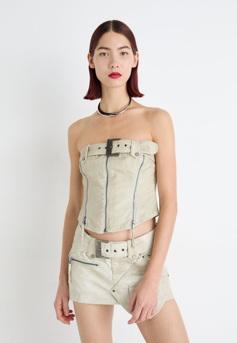Jaded London BUCKLE AND ZIP CORSET - Top - beige