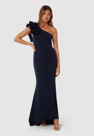 LEANNE ONE SHOULDER RUFFLE DRESS - Koktel haljina / svečana haljina - navy