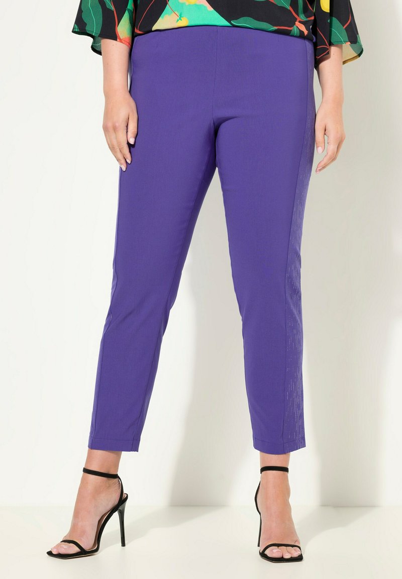 MIAMODA WITH PRINT - Pantalon classique - purple