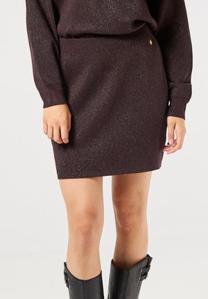 WHEN I FIRST YOU - Minifalda - dark brown