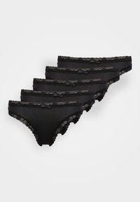 ESSENTIAL MICRO THONG 5 PACK - Perizoma - black