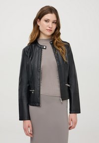 Terranova BIKER EFFETTO - Giacca in similpelle - nero