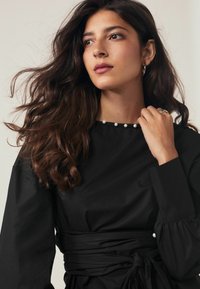 Next LONG SLEEVE WRAP REGULAR FIT - Bluse - black