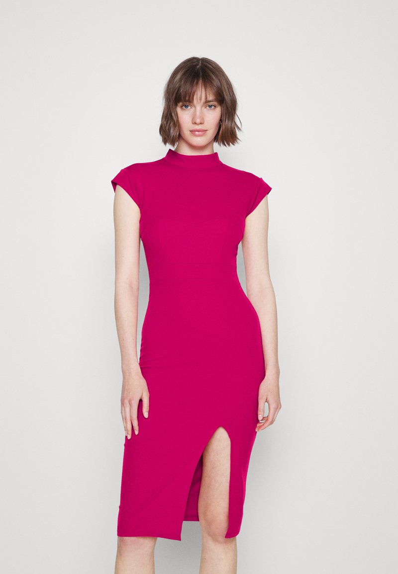 Damen Kleider | WAL G TALL BAMBINAROLL NECK MIDI DRESSEtuikleiddark fushia/pink - AV38127 Damen Kleider | WAL G TALL BAMBINAROLL NECK MIDI DRESSEtuikleiddark fushia/pink - AV38127