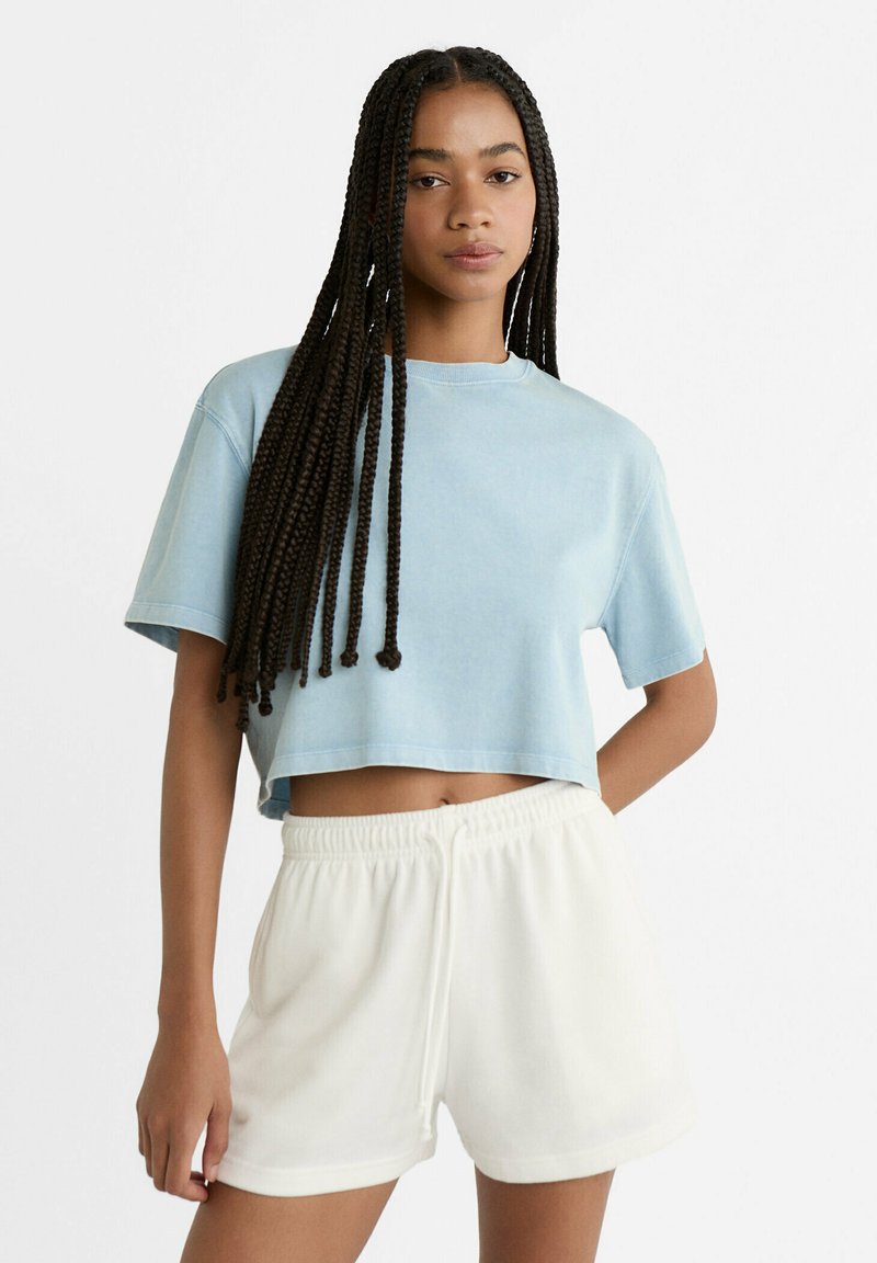 Stradivarius WITH DRAWSTRINGS - Træningsbukser - white