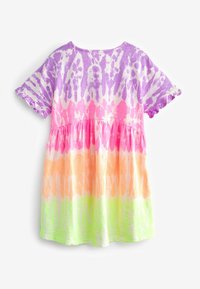 Next SHORT SLEEVE  REGULAR FIT - Haljina od žerseja - pink purple yellow bright tie dye