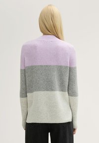 TOM TAILOR DENIM Strickpullover - lilac grey colorblock