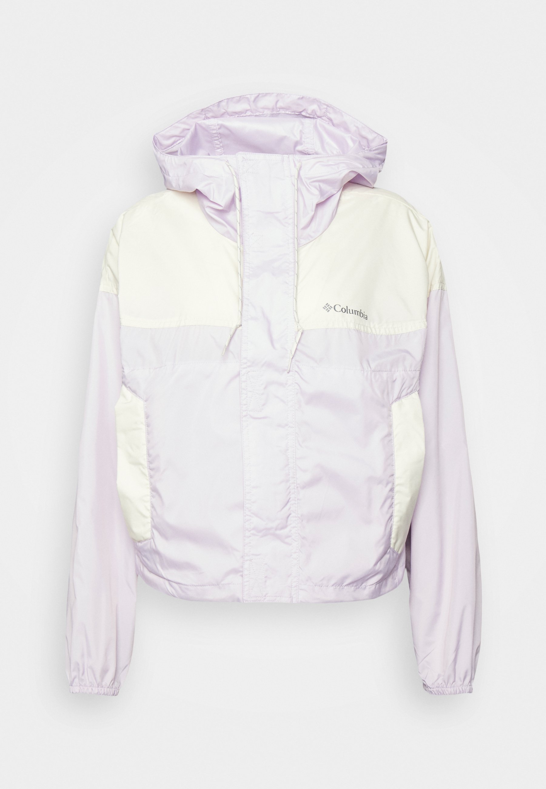 purple cropped windbreaker
