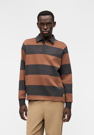 UNION RUGBY - Πόλο - washed black/pinecown brown