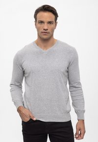 Felix Hardy BASIC V NECK ARM PATCH DETAIL - Trui - grey