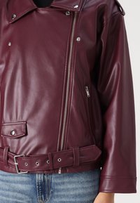 Noisy May NMESTA PAULINA BIKER JACKET - Jacka i konstläder - windsor wine