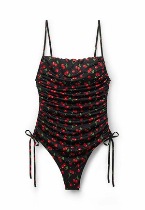 Tezenis Swimsuit - schwarz y  nero stampa cherry