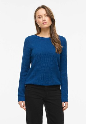 VILA VIDALO O-NECK L/S KNIT TOP- NOOS - Trui - navy peony