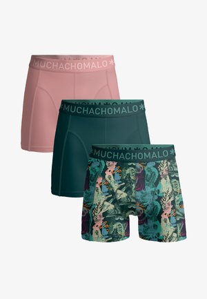 MUCHACHOMALO 3-PACK - Kitsad bokserid - print green pink