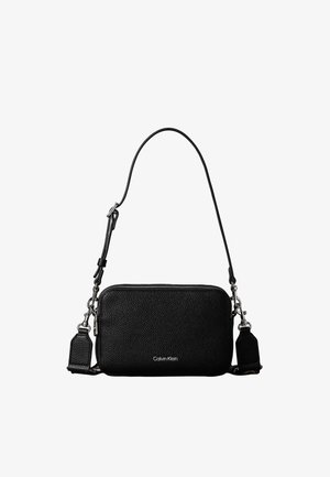 Calvin Klein, WEBBING 2X STRAP CAMERA BAG - Käekott - black