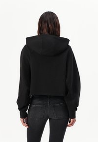 Pinko MEDIOCRE MAGLIA FELPA RICAMO LOGO  A FILO - Sportinis megztinis - nero limousine