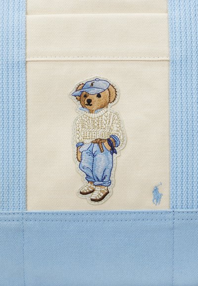 Polo Ralph Lauren Polo Bear Canvas Medium Tote - Veľká kabelka - ecru/carolina blue