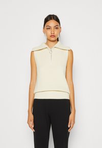 VILA VIRIL HALF ZIPPER- NOOS - Pulover - birch melange