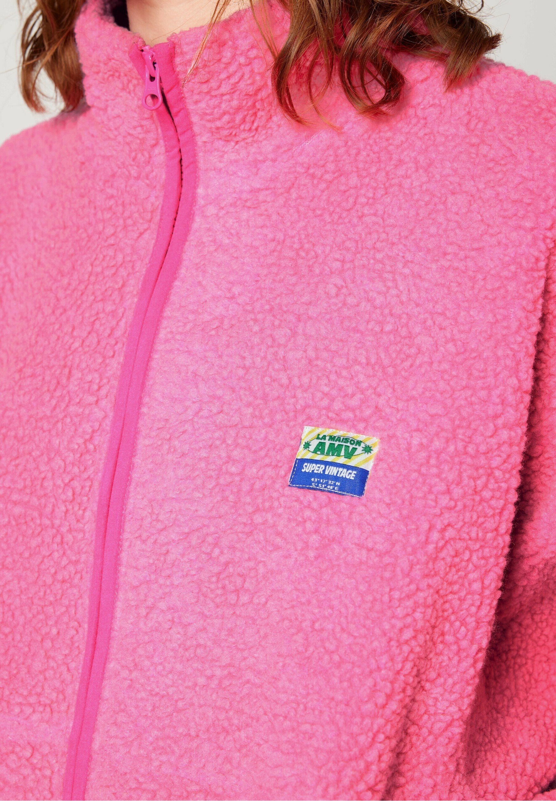 ダウンジャケット・コート [MATINKIM]logo point fleece hoody jumper for women in pink LOGO POINT FLEECE HOODY JUMPER FOR WOMEN IN PINK – Matin Kim