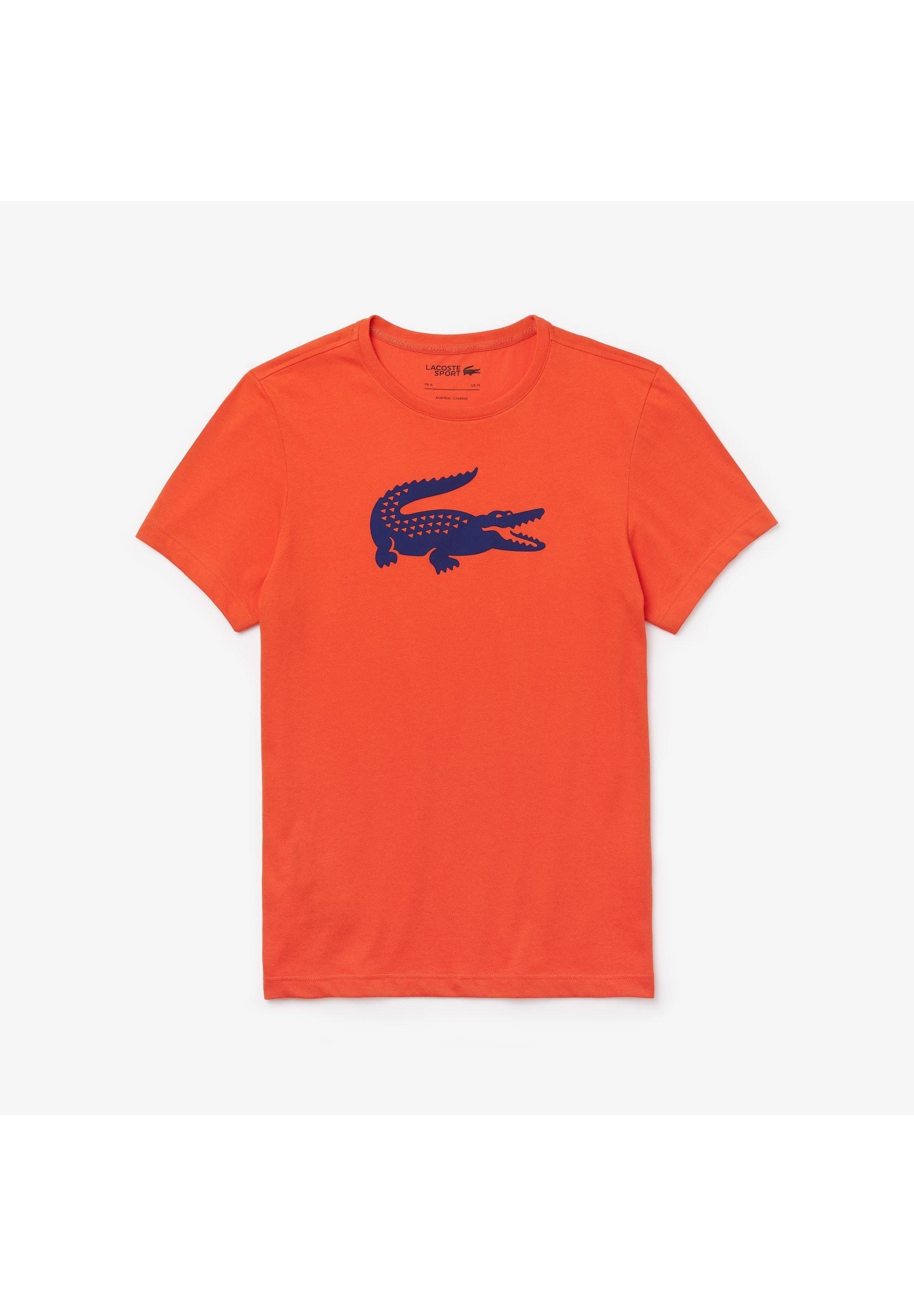 Lacoste Sport BIG LOGO - T-shirt imprimé - rouge / bleu/orange - ZALANDO.FR