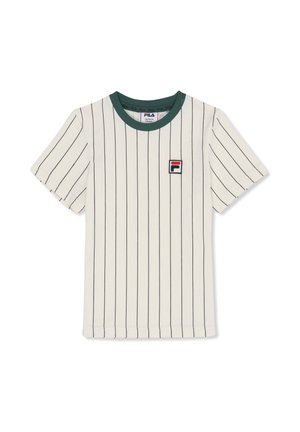 APPAREL LUBACO REGULAR PINSTRIPED - Camiseta estampada - egret/black striped