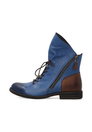Šněrovací kotníkové boty - blue