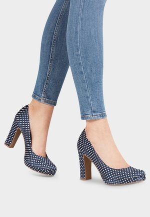 Højhælede pumps - blue