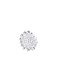 Des gouttes d'eau de tailles variées regroupées pour former un motif circulaire sur un fond clair, mettant en valeur une texture translucide et réfléchissante.