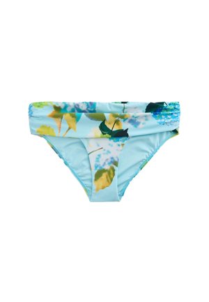 Next, ROLL TOP FIT - BIKINI BOTTOMS  . - Bikini pezzo sotto - aqua blue lime green floral