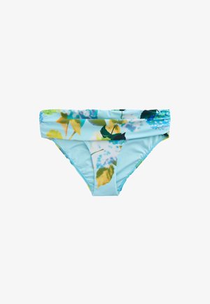 Next, ROLL TOP FIT - BIKINI BOTTOMS . - Bikini pezzo sotto - aqua blue lime green floral