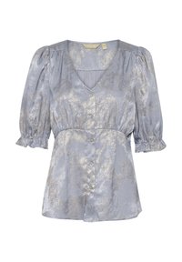 Bluse - blue silver art