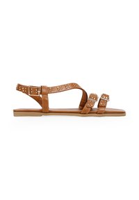 CON TACHAS Y HEBILLA - Sandalias - cuero