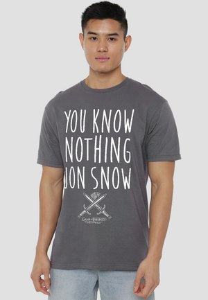 Cotton Soul, GAME OF THRONES YOU KNOW NOTHING JON SNOW - Print T-shirt - anthracite