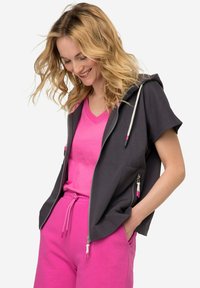 LAURASØN Tröja med dragkedja - dark gray