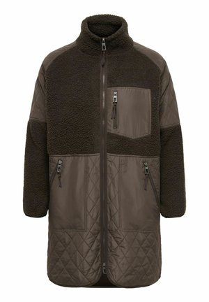 ONLY Carmakoma, FLEECE JACKET CAROHIO FLEECE JACKET - Manteau d'hiver - chocolate martini