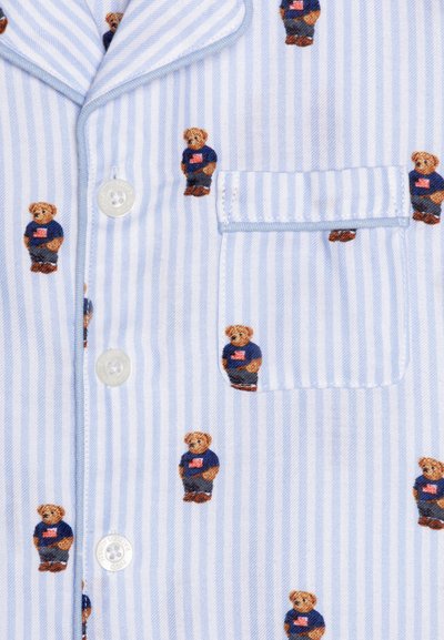 Polo Ralph Lauren BEARS COAT SHORT - Σετ πιτζάμας - white/elite blue