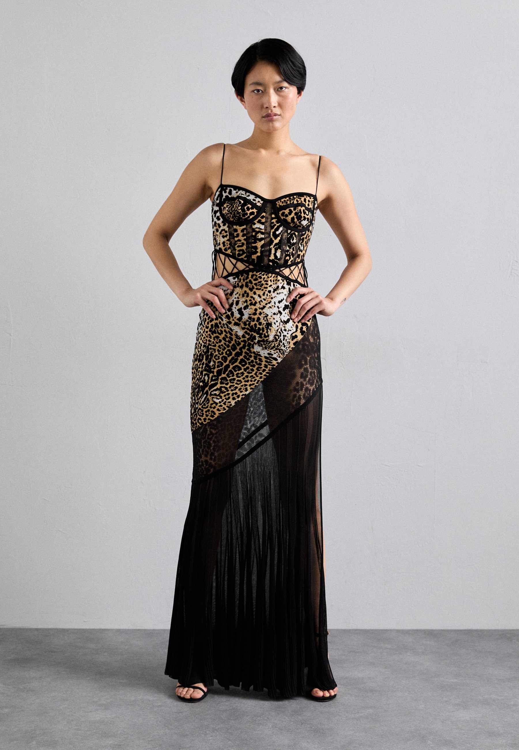 オールインワン・サロペット Roberto Cavalli Natural Beige Silk Jaguar Skin Maxi Dress Roberto Cavalli Maxi dress - naturale/beige - Zalando
