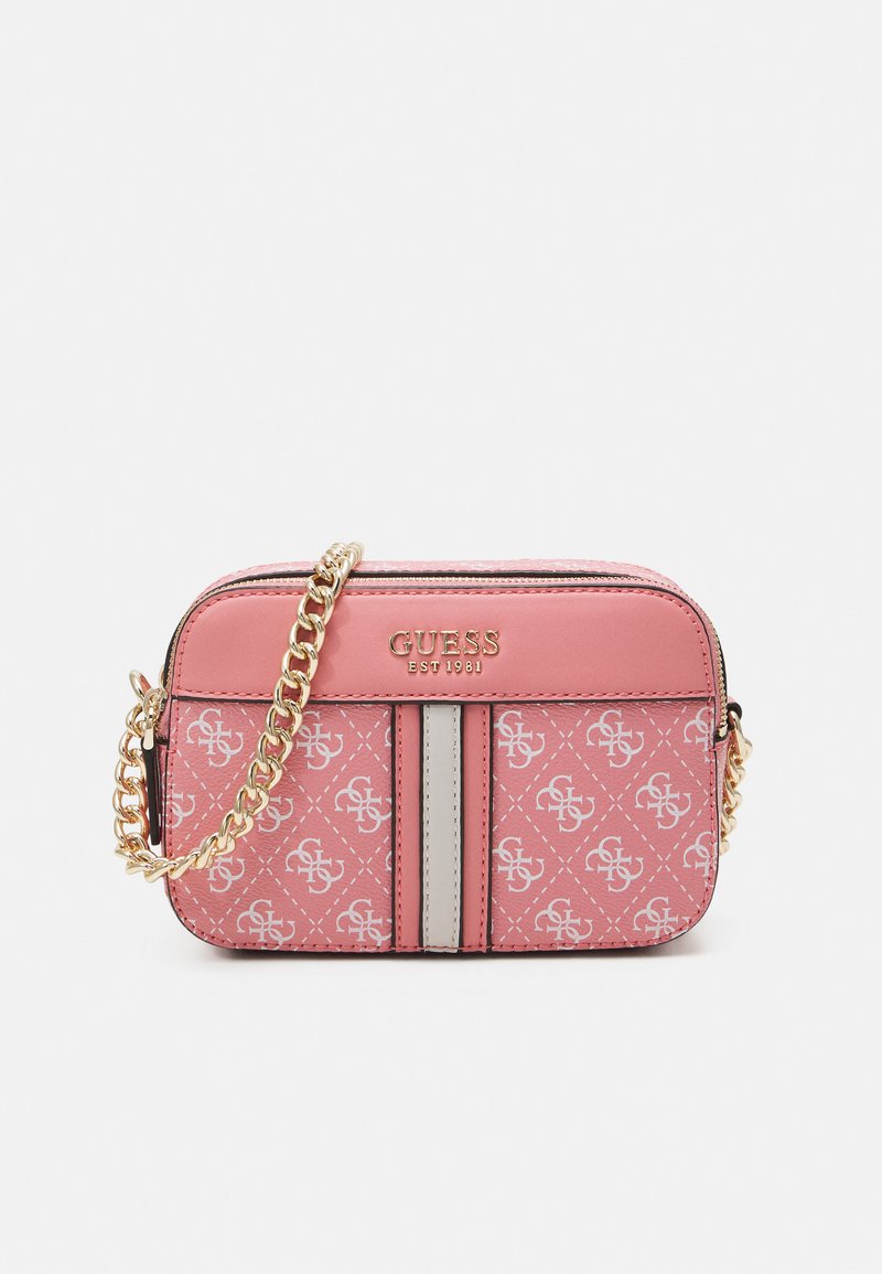 Guess NOELLE CROSSBODY CAMERA Across body bag apricot multi/pink
