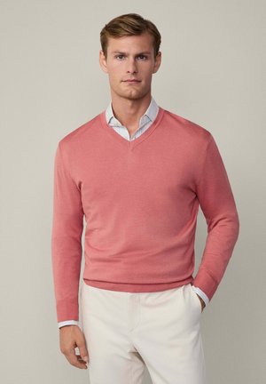 Strickpullover - dark peach orange