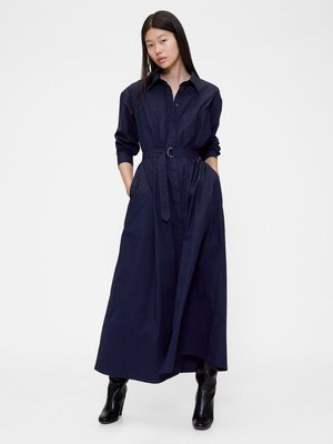GAPSTUDIO POPLIN BELTED MAXI SHIRTDRESS - Tričkové šaty - navy uniform