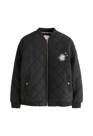 REGULAR FIT - QUILTED FUR LINED  - Bomber-jakk - black embroidered