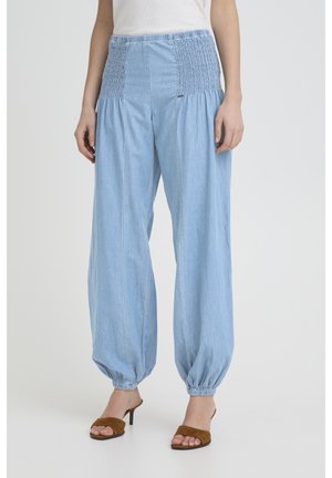 PULZ, PZJILL WIDE - Jeans fuselé - light blue denim