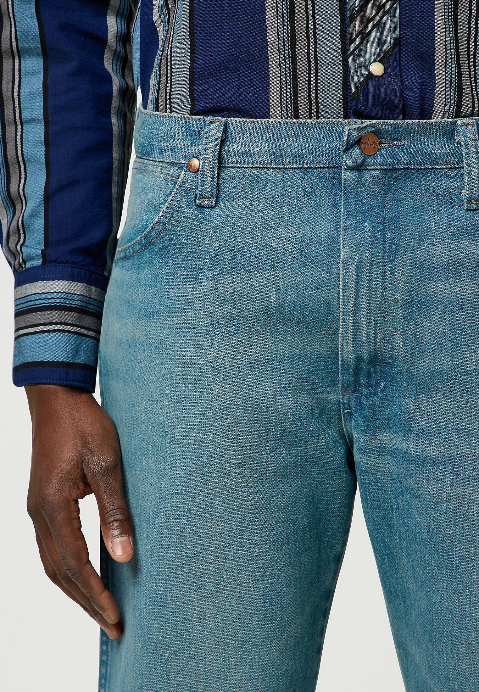 Wrangler 13MWZ - Straight leg jeans - iron forge/grey denim