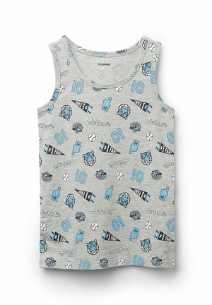 Top - grau y grigio melange chiaro stampa colleg