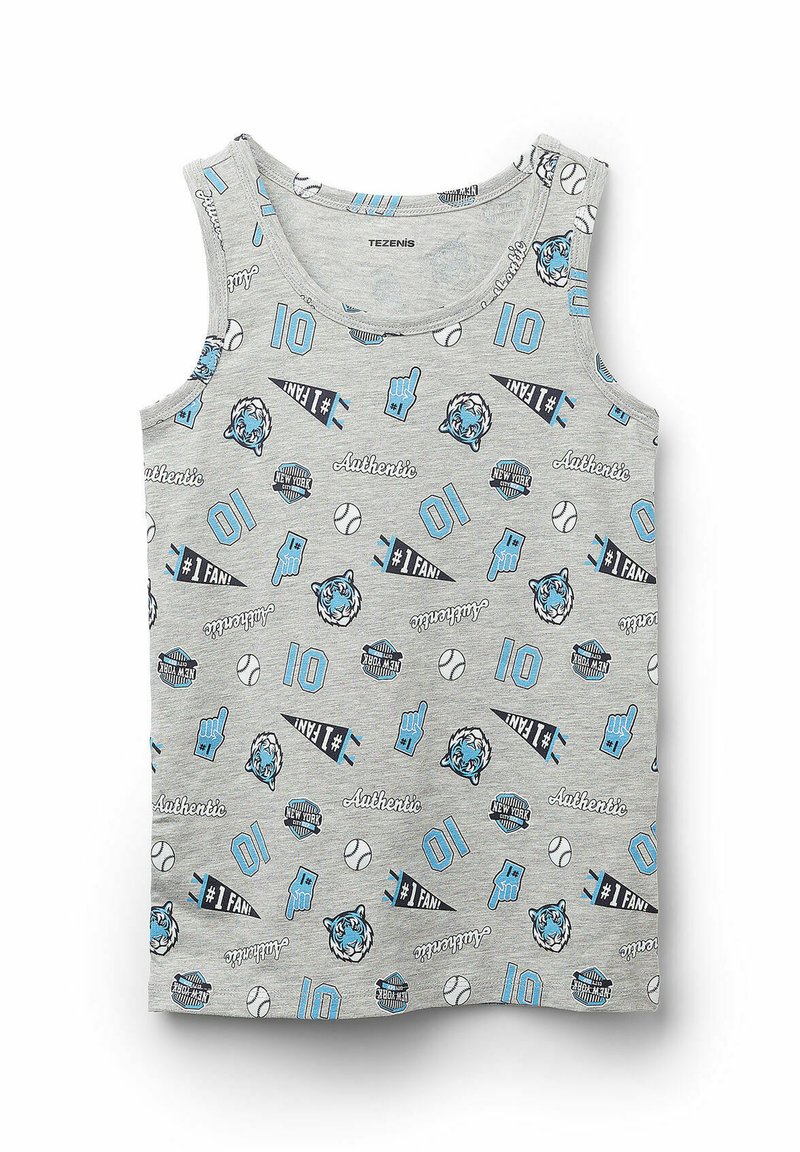 Tezenis Top - grau y grigio melange chiaro stampa colleg