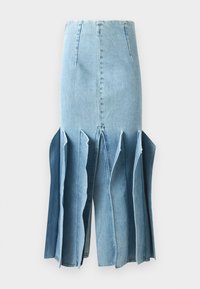 SKIRT WITH PANEL DETAIL - Gonna di jeans - light blue